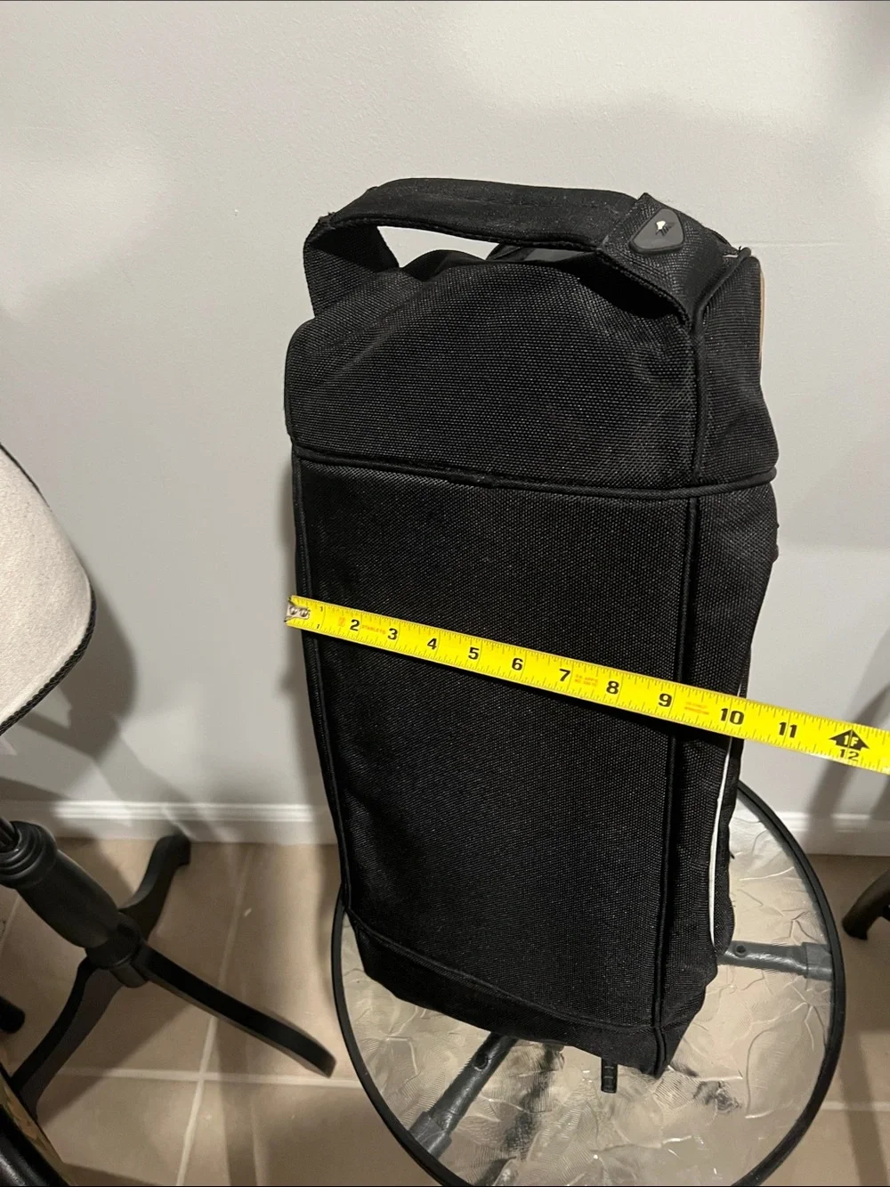 Black Men's Utility Duffel Bag with Shoulder Strap